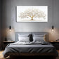 Golden Root And White Petals Wall Art Canvas Office Home Room Framed 120x60cm