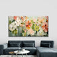 Abstract Soft Pink Floral Wall Art Canvas Office Home Room Framed 120x60cm
