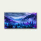 Neon Fantasy Mountain Skyline Wall Art Canvas Office Home Room Framed 80x45cm