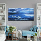 Abstract Seagull Blue Ocean Wall Art canvas office home room framed 120x60cm