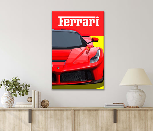 Drawing Of A Popular Sports Car Print 100% Australian Made 40x60cm Stretched Canvas Ready to Hang