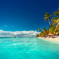 Island Beach With Perfect Sunny Sky Print 100% Australian Made Stretched Canvas Ready to Hang - BC-128