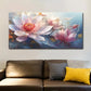 Modern Abstract Pink Tulip with Blue Background Wall Art wall canvas office home room framed 120x60cm