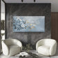 Blue Gold Floral Branch Wall Art Canvas Office Home Room Framed 120x60cm