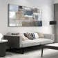 Vintage Abstract Gray Blue Brown Wall Art canvas office home room framed 120x60cm