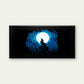 Howling Wolf Full Moon Night Wall Art Canvas Office Home Room Framed 120x60cm
