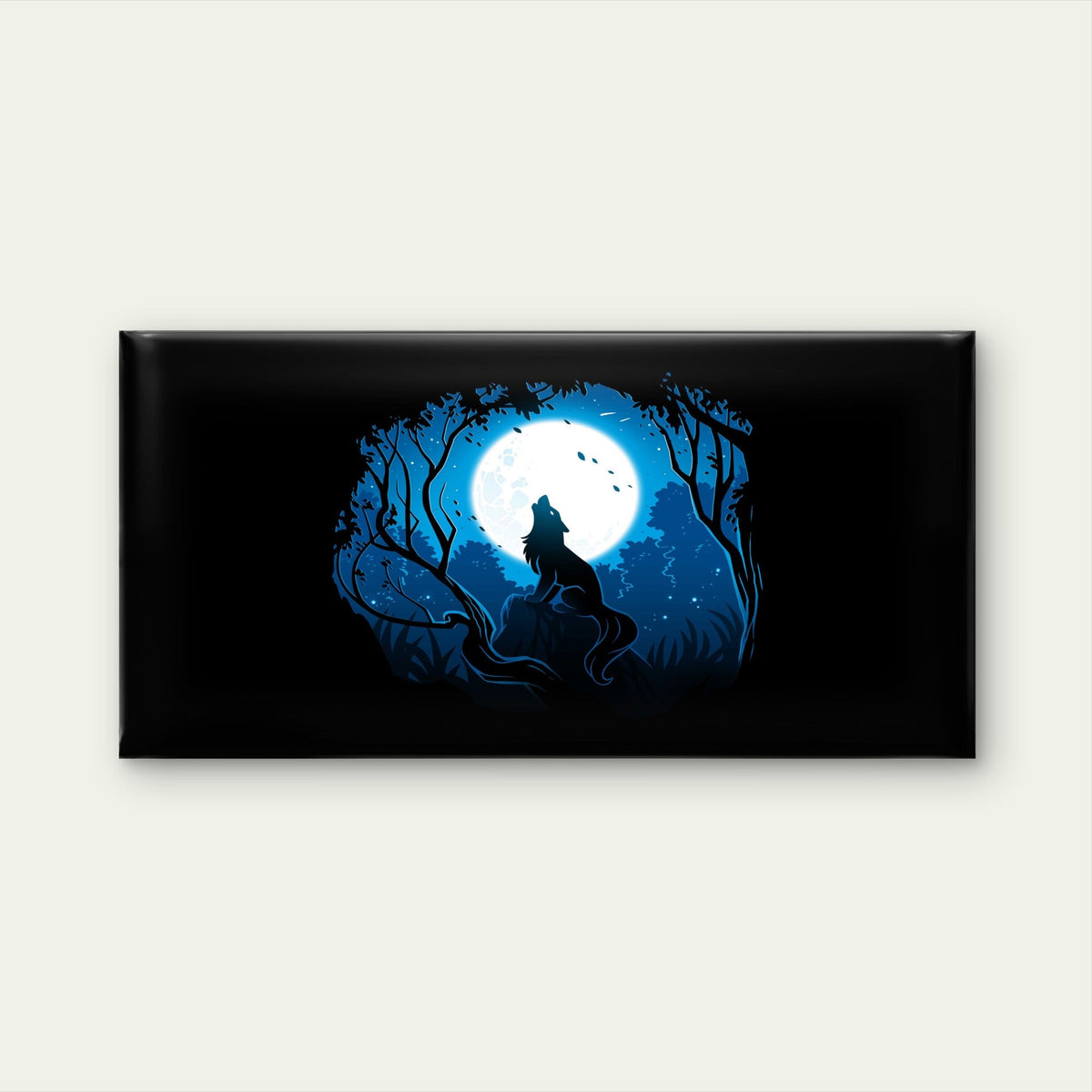 Howling Wolf Full Moon Night Wall Art Canvas Office Home Room Framed 120x60cm