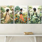 3pcs Natural Forest People Landscape Art Wall Art Set Canvas Framed 40x60cm - High Quality Print 100% Australian Made Wall Canvas Ready to Hang