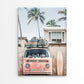 Beach Van With Surfboards on Top of It Print 100% Australian Made 40x60cm Stretched Canvas Ready to Hang