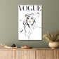 Sketching Line Art Of Vogue Fashion Print 100% Australian Made 40x60cm Stretched Canvas Ready to Hang