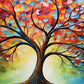 Rainbow Tree of Life Wall Art Canvas Office Home Room Framed 120x60cm