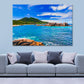 Tropical Beach at Seychelles Print 100% Australian Made Stretched Canvas Ready to Hang - BC-129