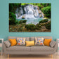 Huay Mae Kamin Waterfall Scenery Print 100% Australian Made Stretched Canvas Ready to Hang - NT-129