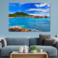 Tropical Beach at Seychelles Print 100% Australian Made Stretched Canvas Ready to Hang - BC-129