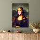 Old Vintage Painting of a Woman Blowing a Pink Bubble Print 100% Australian Made 40x60cm Stretched Canvas Ready to Hang