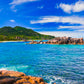 Tropical Beach at Seychelles Print 100% Australian Made Stretched Canvas Ready to Hang - BC-129