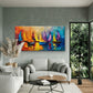 Nautical Boat Stormy Sea Wall Art Canvas Office Home Room Framed 80x45cm