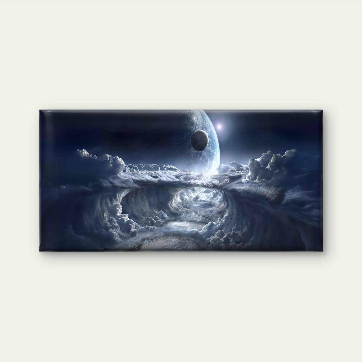 Cosmic Storm Sci-Fi Space Wall Art Canvas Office Home Room Framed 80x45cm