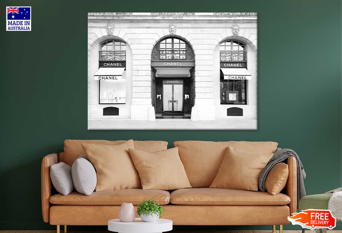 Fashion Store Front B&W Print 100% Australian Made Stretched Canvas Ready to Hang - FS - 163