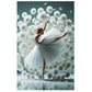 Elegant Ballet Dancer and Dandelion Print 100% Australian Made 40x60cm Stretched Canvas Ready to Hang