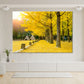 Yellow Autumn Trees in Garden Print 100% Australian Made Stretched Canvas Ready to Hang - NT-102