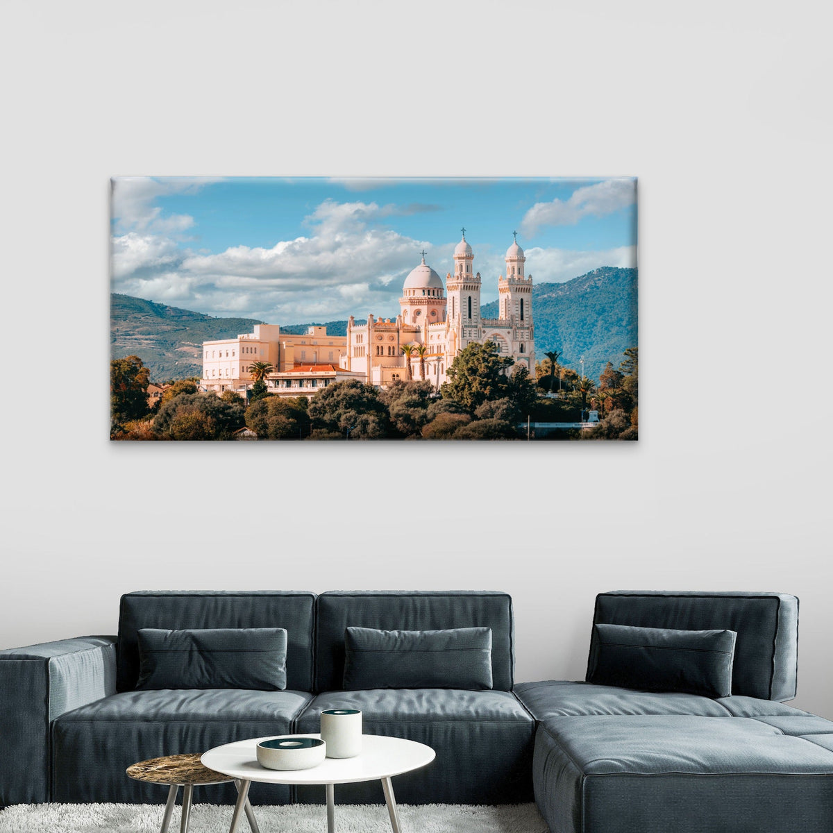 St Augustine Basilica Annaba Wall Art Canvas Office Home Room Framed 120x60cm