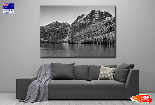 Silver Lake California in Mono County Print 100% Australian Made Stretched Canvas Ready to Hang - BW-102