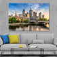 Melbourne City View from Yarra River Print 100% Australian Made Stretched Canvas Ready to Hang - AU-102