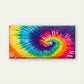 Rainbow Spiral Tie Dye Pattern Wall Art Canvas Office Home Room Framed 120x60cm