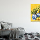 Blue White Vases with Lemons Painting Print 100% Australian Made 40x60cm Stretched Canvas Ready to Hang