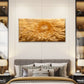Modern Flowers Luxury Gold Floral Wall Art Canvas Office Home Framed 120x60cm