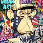 Graffiti Monkey with a Hat and a Shirt On Print 100% Australian Made 40x60cm Stretched Canvas Ready to Hang