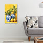 Blue White Vases with Lemons Painting Print 100% Australian Made 40x60cm Stretched Canvas Ready to Hang