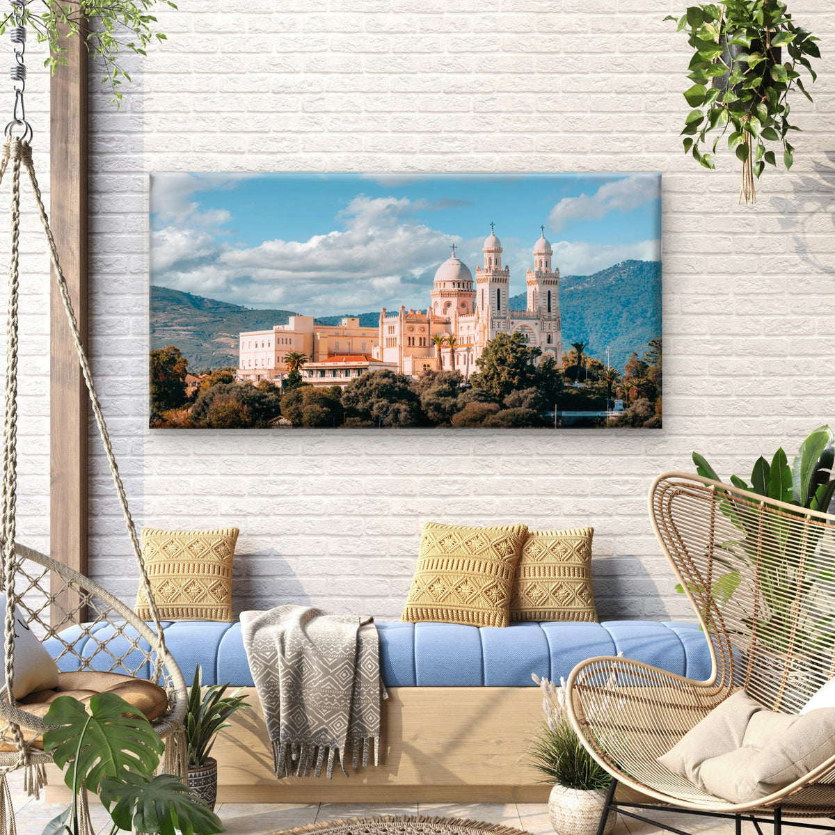 St Augustine Basilica Annaba Wall Art Canvas Office Home Room Framed 120x60cm