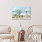 Beach Flower Vase and Seashells Print 100% Australian Made 60x40cm Stretched Canvas Ready to Hang