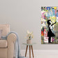 Girl with Graffiti Wall Art Print 100% Australian Made Stretched Canvas Ready to Hang - FS - 123