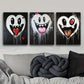 3pcs Ghostly Smile Design Metal Print Ready to Hang Art