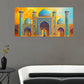 Taj Mahal Sunset Retro Architecture Wall Art wall canvas office home room framed 120x60cm