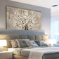 Modern Plum Blossom Elegant Beige Floral Wall Art canvas office home room framed 120x60cm