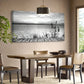 Black White Sunset Lake Flying Birds Nature Wall Art canvas office home room framed 120x60cm