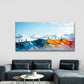 Abstract Mountain & Figure Wall Art Canvas Office Home Room Framed 80x45cm