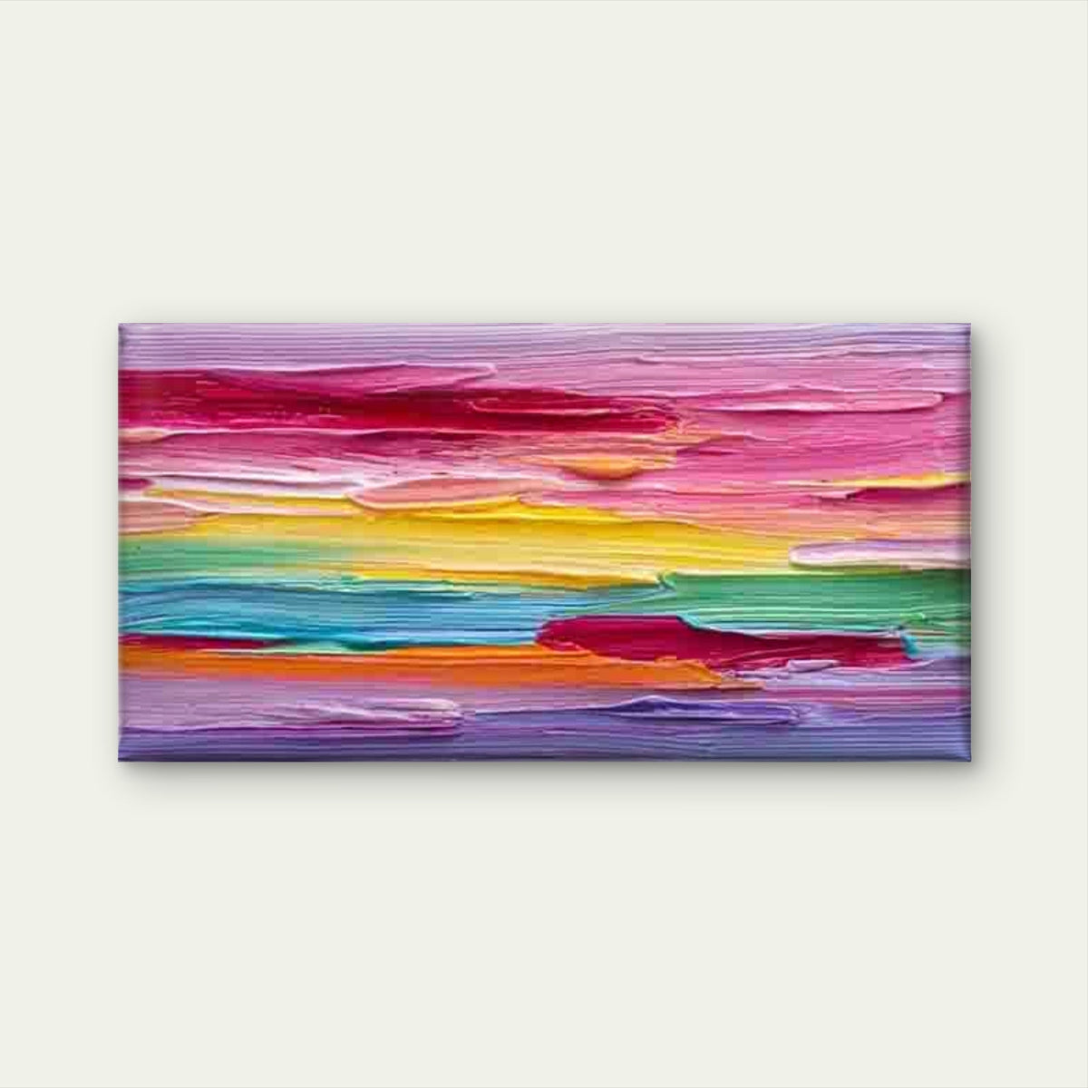 Abstract Featuring Bright Color Wall Art Canvas Office Home Room Framed 80x45cm