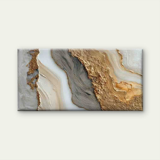 Abstract Gold Vein Marble Wall Art Canvas Office Home Room Framed 80x45cm