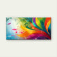 Abstract Vibrant Colorful Leaf Wall Art Canvas Office Home Room Framed 80x45cm