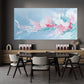 Pink Blue Green White Abstract Graffiti Wall Art wall canvas office home room framed 120x60cm