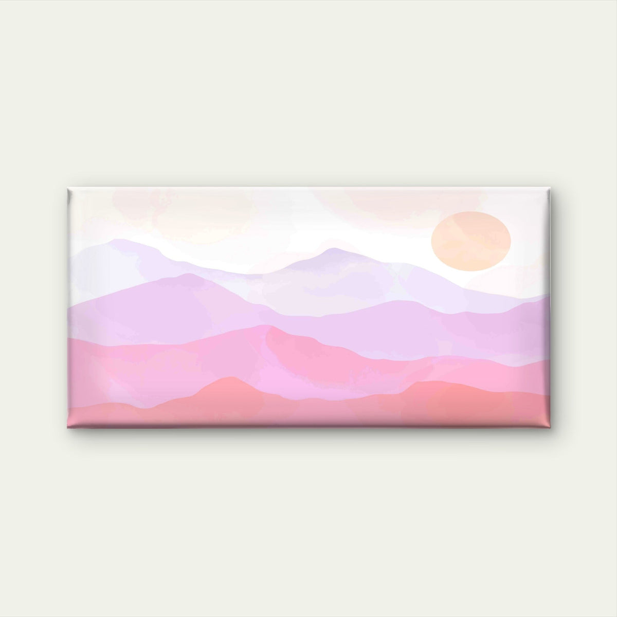 Gradient of Pale Lilac To Muted Wall Art Canvas Office Home Room Framed 120x60cm