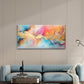 Golden Radiance Over Pastel Wall Art Canvas Office Home Room Framed 120x60cm