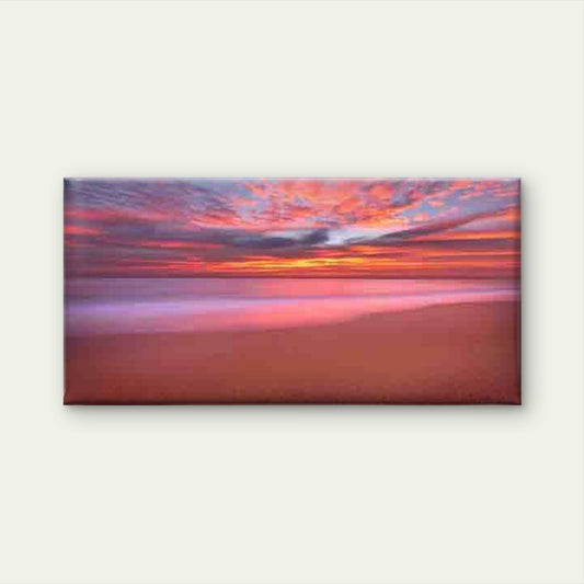 Modern Beach Ocean Horizon Wall Art Canvas Office Home Room Framed 80x45cm