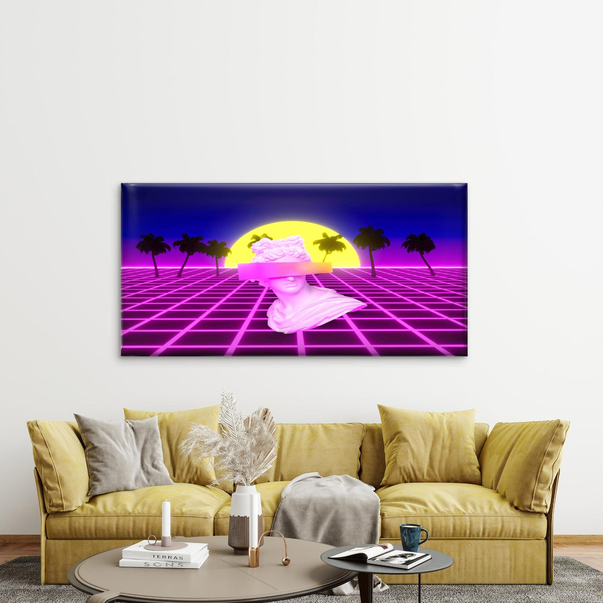 Aesthetic Cyberpunk Classical Wall Art Canvas Office Home Room Framed 120x60cm