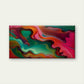Emerald Inferno Swirl Wall Art Canvas Office Home Room Framed 120x60cm